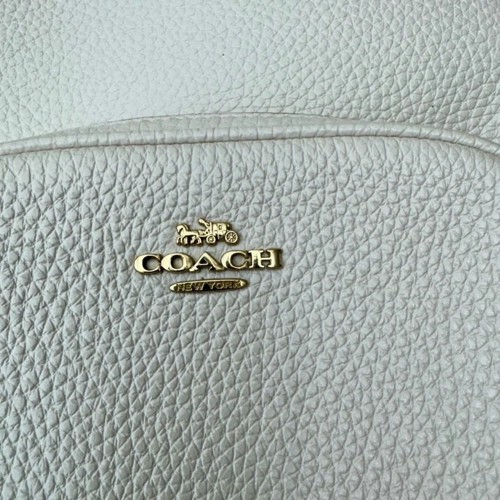 Coach Ivory Pebbled Leather Mini Backpack with Gold Hardware - Picture 2 of 5